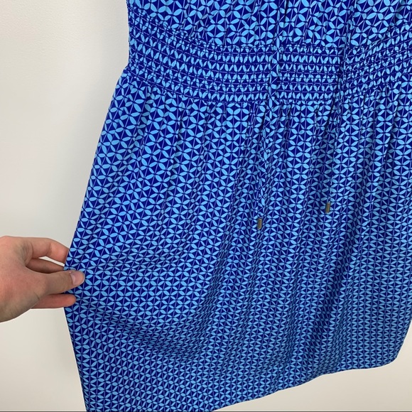 GAP Blue Print Sleeveless Smock Dress - Picture 9 of 9